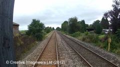 280250: Milepost 280¼: Cab-view video still (northbound)"