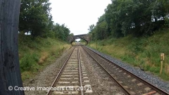 280500: Milepost 280½: Cab-view video still (northbound)"