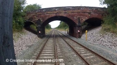 281520: Platelayers' Hut - underneath road overbridge: Cab-view video still