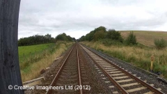 282250: Milepost 282¼: Cab-view video still (northbound)"