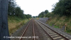 282500: Milepost 282½: Cab-view video still (northbound)"