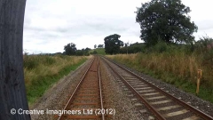 282750: Milepost 282¾: Cab-view video still (northbound)"