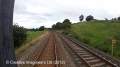 283000: Milepost 283: Cab-view video still (northbound)
