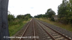 283380: New Biggin Station - Barrow Crossing (Abolished): Cab-view video still 