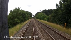 283750: Milepost 283¾: Cab-view video still (northbound)"