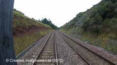 284000: Milepost 284: Cab-view video still (northbound)