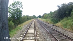 285800: Culvert (2' 0" diameter): Cab-view video still (northbound)