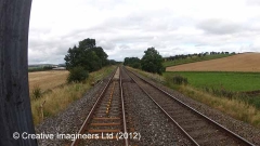 287820: Gradient Post (level / 330 rising): Cab-view video still (northbound)