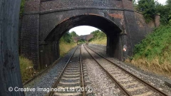 288630: Gradient Post (132 rising/594 falling): Cab-view video-still (northbound