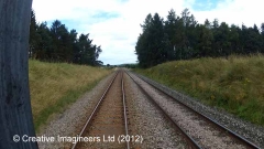 291590: Gradient Post (level / 264 rising): Cab-view video-still (northbound) 