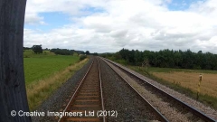 291750: Milepost 291¾: Cab-view video-still (northbound)"
