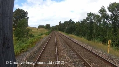 293750: Milepost 293¾:Cab-view video-still (northbound)"