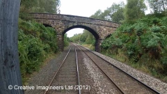 293950: Bridge SAC/312 - Quarry (occupation): Cab-view video-still (northbound)