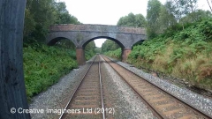 295080: Platelayers' Hut-underneath bridge 314:Cab-view video-still (northbound)