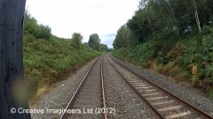 297750: Milepost 297¾: Cab-view video-still (northbound)"