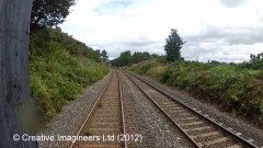 298020: Level Crossing (PROW - footpath): Cab-view video-still (northbound)