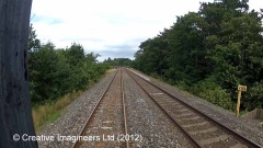 299000: Milepost 299: Cab-view video-still (northbound)