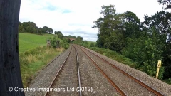 299250: Milepost 299¼: Cab-view video-still (northbound)"