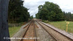 301000: Milepost 301: Cab-view video-still (northbound)