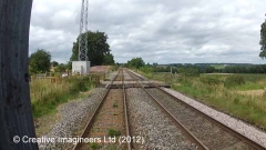 301240: Level Crossing: Cab-view video-still (northbound)