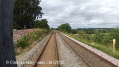 301270: Cotehill Station - Passenger Platform: Cab-view video-still (northbound)