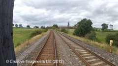 301750: Milepost 301¾: Cab-view video-still (northbound)"