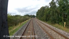 302750: Milepost 302¾: Cab-view video-still (northbound)"