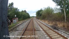 302940: Wooden hut (toilet): Cab-view video-still (northbound)