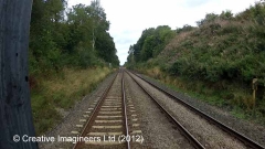 303750: Milepost 303¾: Cab-view video-still (northbound)"
