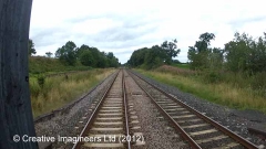 304220: Cumwhinton Station - Lie-by siding (Up):Cab-view video-still (northbound