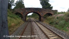 305130: Platelayers' Hut - beneath bridge 349: Cab-view video-still (northbound)