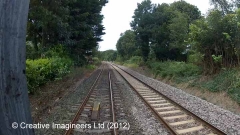 305340: Scotby Station - Passenger Platform (Down): Cab-view video-still 
