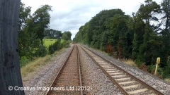 305500: Milepost 305½: Cab-view video-still (northbound)"