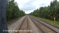 306750: Milepost 306¾: Cab-view video-still (northbound)"