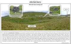 Littledale Limestone Quarry: Annotated panoramic image (courtesy of Bill Fraser)