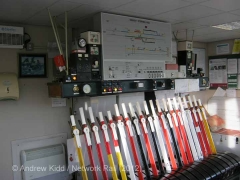 Kirkby Stephen Signal Box Interior: Lever frame