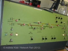 Kirkby Thore Signal Box Interior: Track layout panel (2)