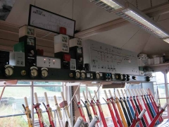 Settle Junction Signal Box Interior: Lever Frame (4) and block instruments`