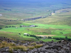 Ribblehead Viaduct: Context view from the summit of Whernside