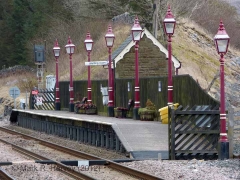 Ribblehead Station - Passenger Platform (Down): Elevation view from the n-west