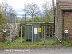 Lazonby Townfoot water-rights boundary marker (SW): Context view from the NW
