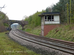 Long Meg Sidings Signal Box: Context view from the north
