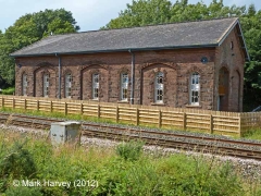 Armathwaite Station Goods Shed: North-east elevation view