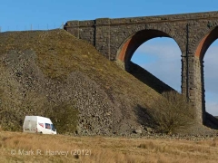 Ribblehead Viaduct: North-west end abutment and embankment
