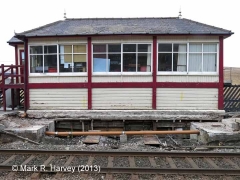 Garsdale Signal Box: south-east elevation view (foundations visible)