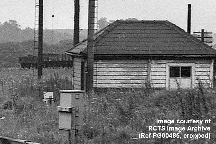 Unidentified building beside Hellifield S. Jn, from the northwest circa 1970-72.
