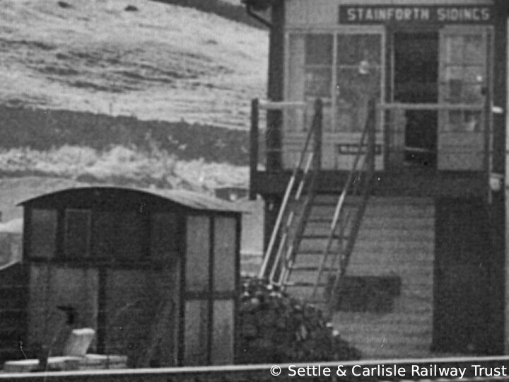 Stainforth Sidings Signal Box lamp hut, context from north. Stainforth Sidings Signal Box lamp hut, context from north.