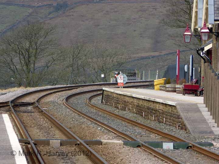 Ribblehead Station - Passenger Platform (Up): Elevation view from the south-east
