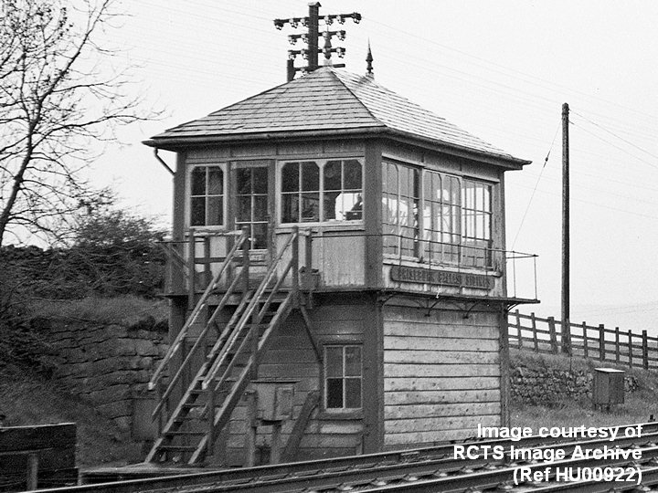 Griseburn Ballast Sidings Signal Box, elevation view from the north-northwest.