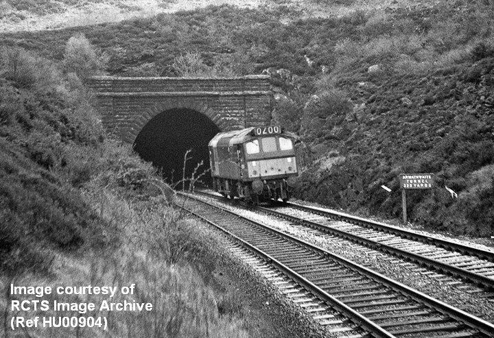 Armathwaite Tunnel North Portal, context view from northwest with cl.25 No.7657.